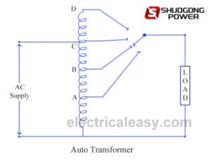 Single-phase autotransformer structure